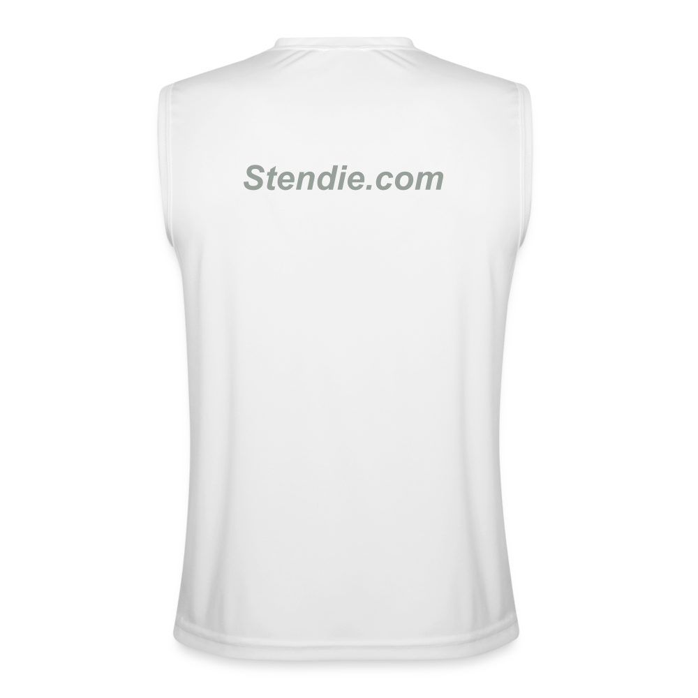 Stendie's Wagoneer Men’s Performance Sleeveless Shirt - white