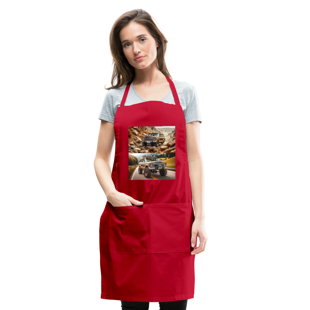 Full size Jeeps Adjustable Apron - red