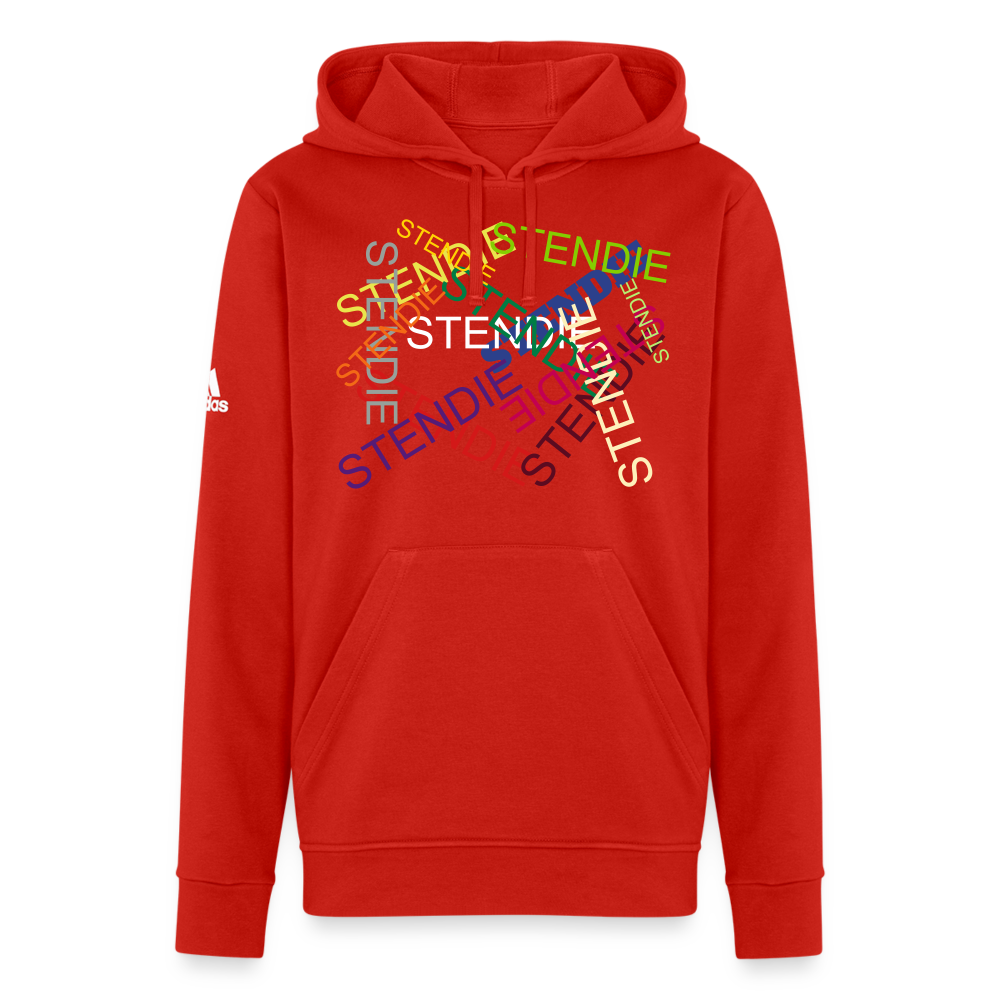 Saturated Stenide Adidas Hoodie - red