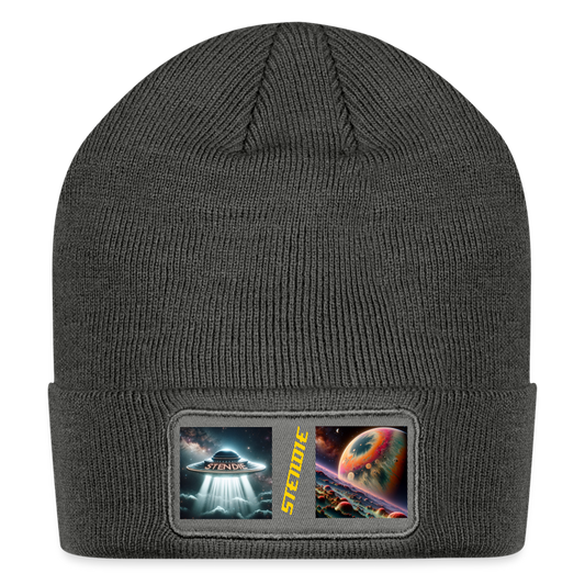Stendie UFO and Planet Beanie - charcoal grey