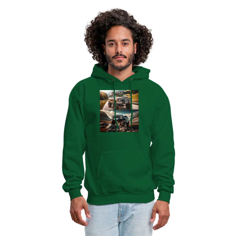 Full size Jeep Men's Hoodie - forest green