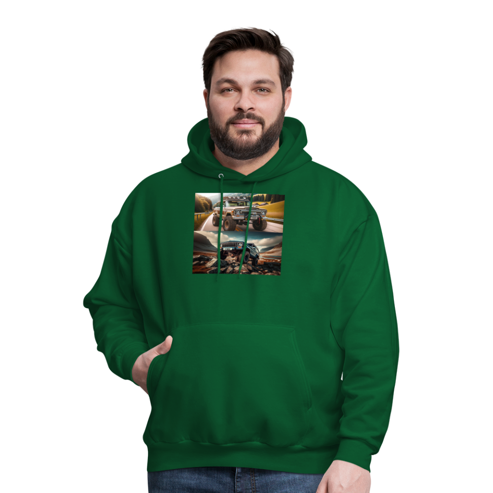 Full size Jeep Men's Hoodie - forest green