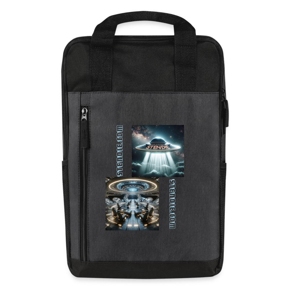 UFO Laptop Backpack - heather dark gray/black