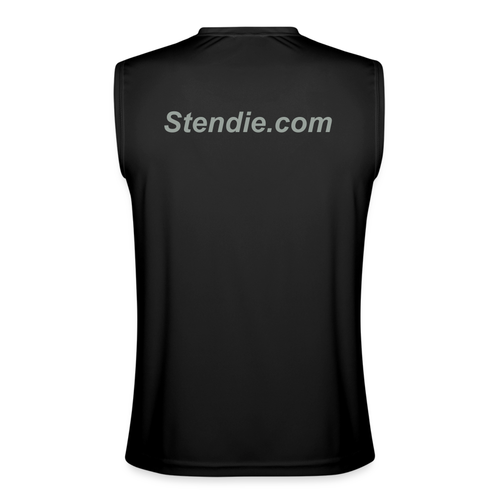 AI rendering of Stendie's R32 Men’s Performance Sleeveless Shirt - black