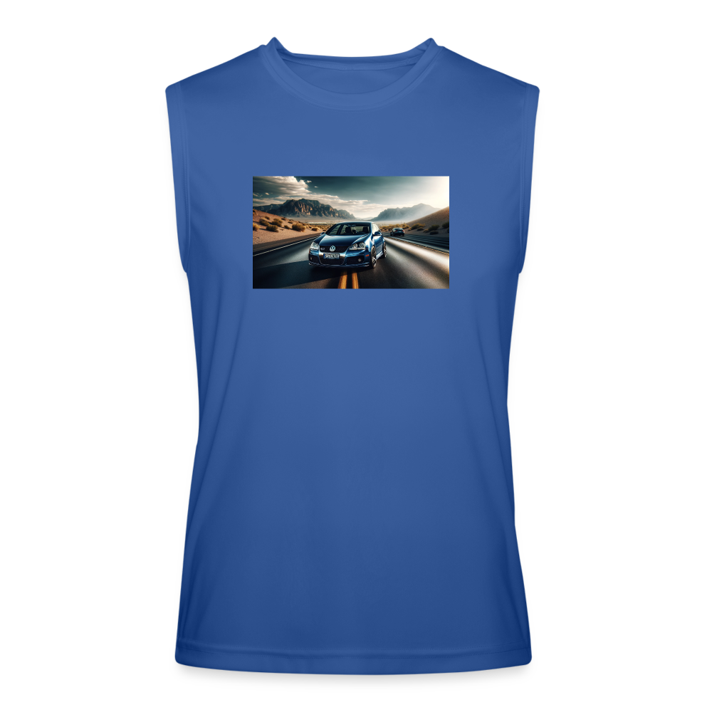 AI rendering of Stendie's R32 Men’s Performance Sleeveless Shirt - royal blue