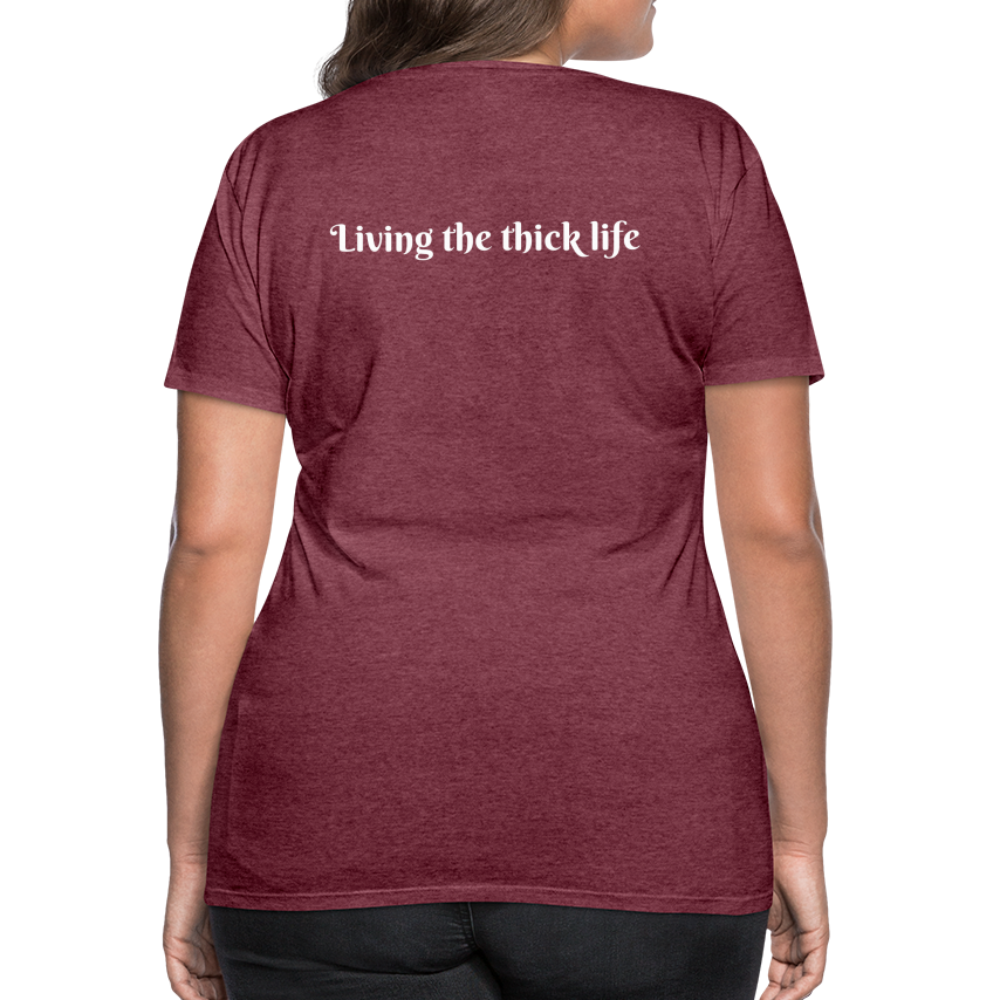 Thick Women’s Premium T-Shirt - heather burgundy