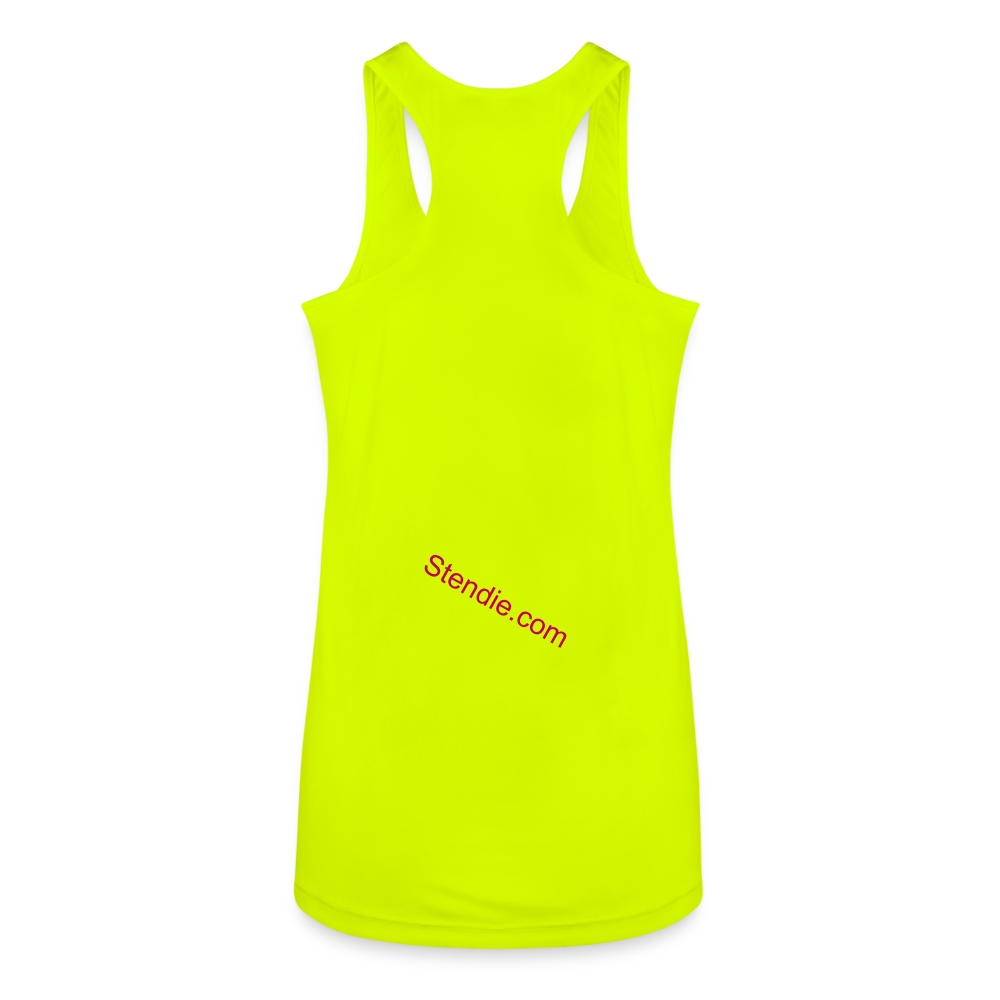 Cutie Women’s Performance Racerback Tank Top - neon yellow